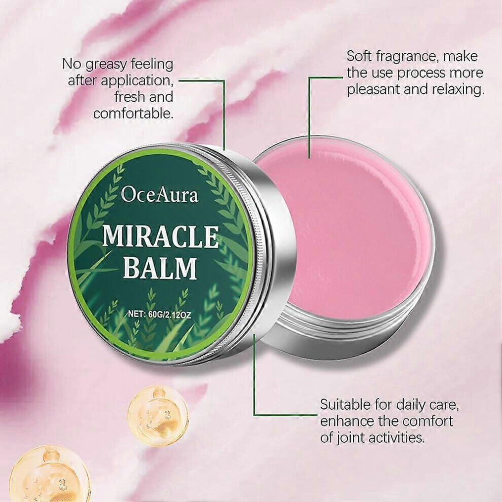 2pcs 60g Miracle Balm Herbal Soothing Joint Cream For Back Hands Feet KneeMuscle Pain Relief