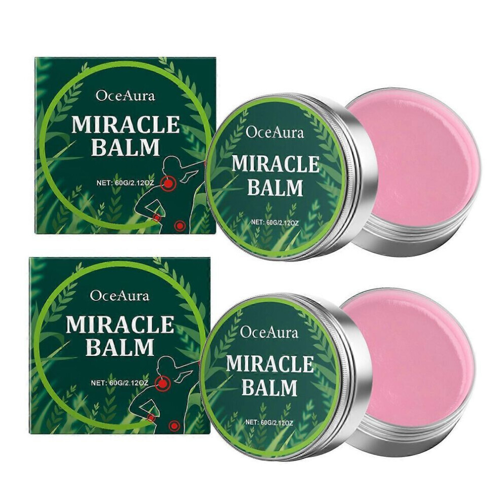 2pcs 60g Miracle Balm Herbal Soothing Joint Cream For Back Hands Feet KneeMuscle Pain Relief