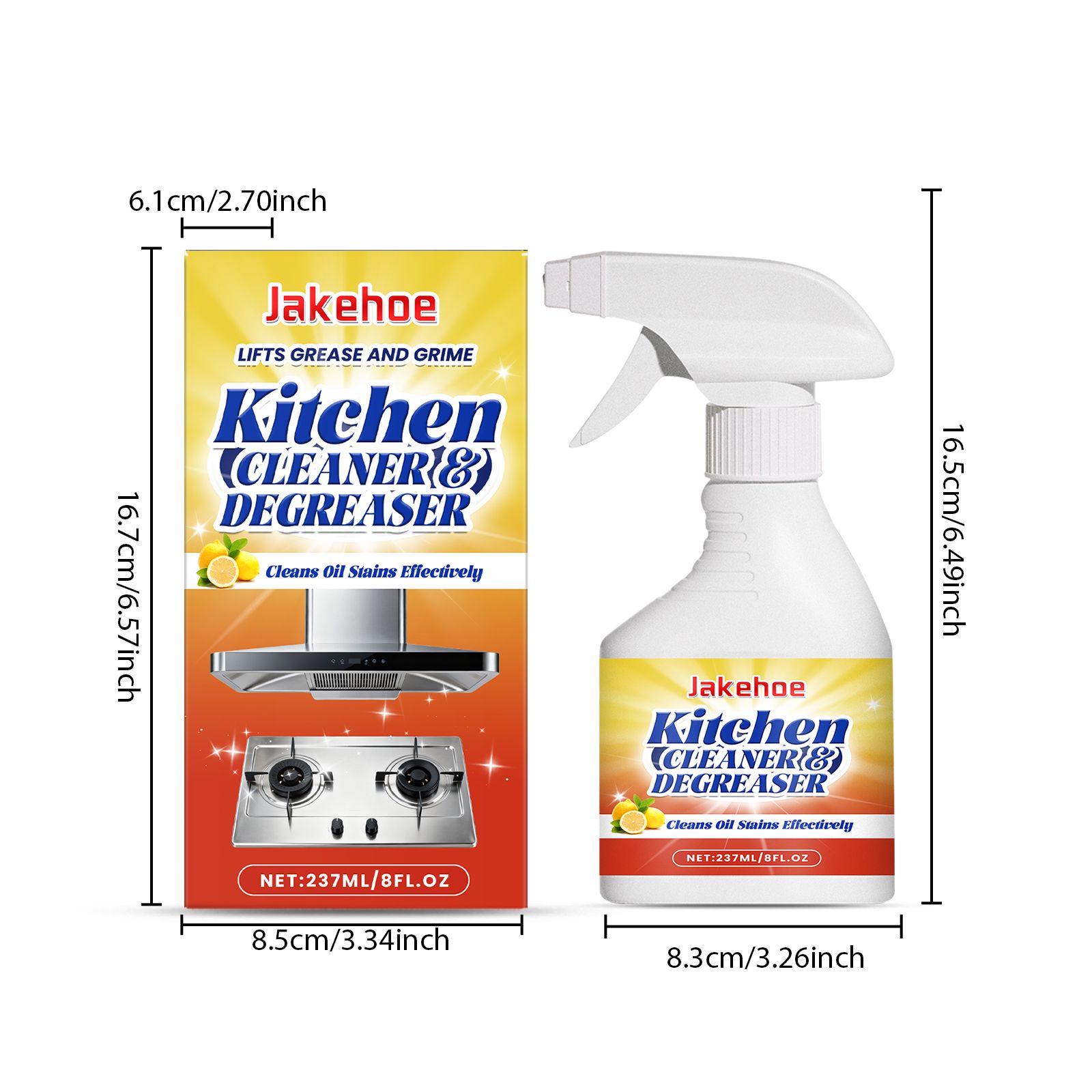 Kitchen Degreaser Foam Spray For Stove Hood And Countertop Oil Stain Cleaning Home Use
