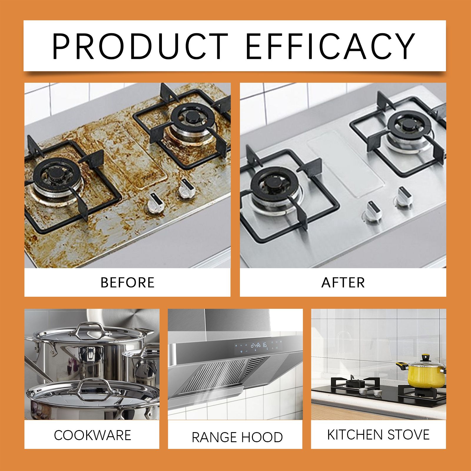 Kitchen Degreaser Foam Spray For Stove Hood And Countertop Oil Stain Cleaning Home Use