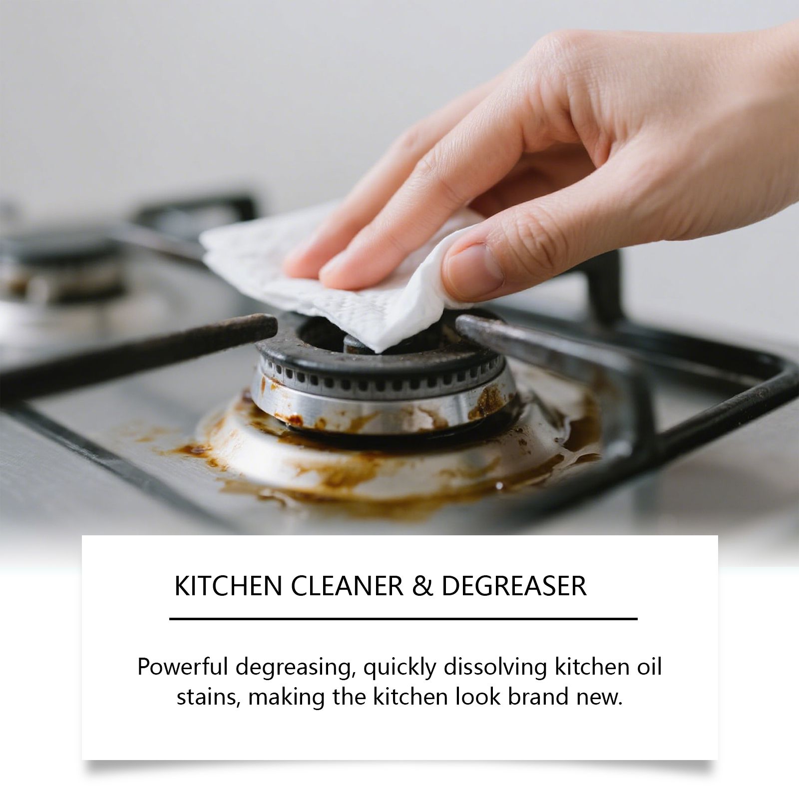Kitchen Degreaser Foam Spray For Stove Hood And Countertop Oil Stain Cleaning Home Use