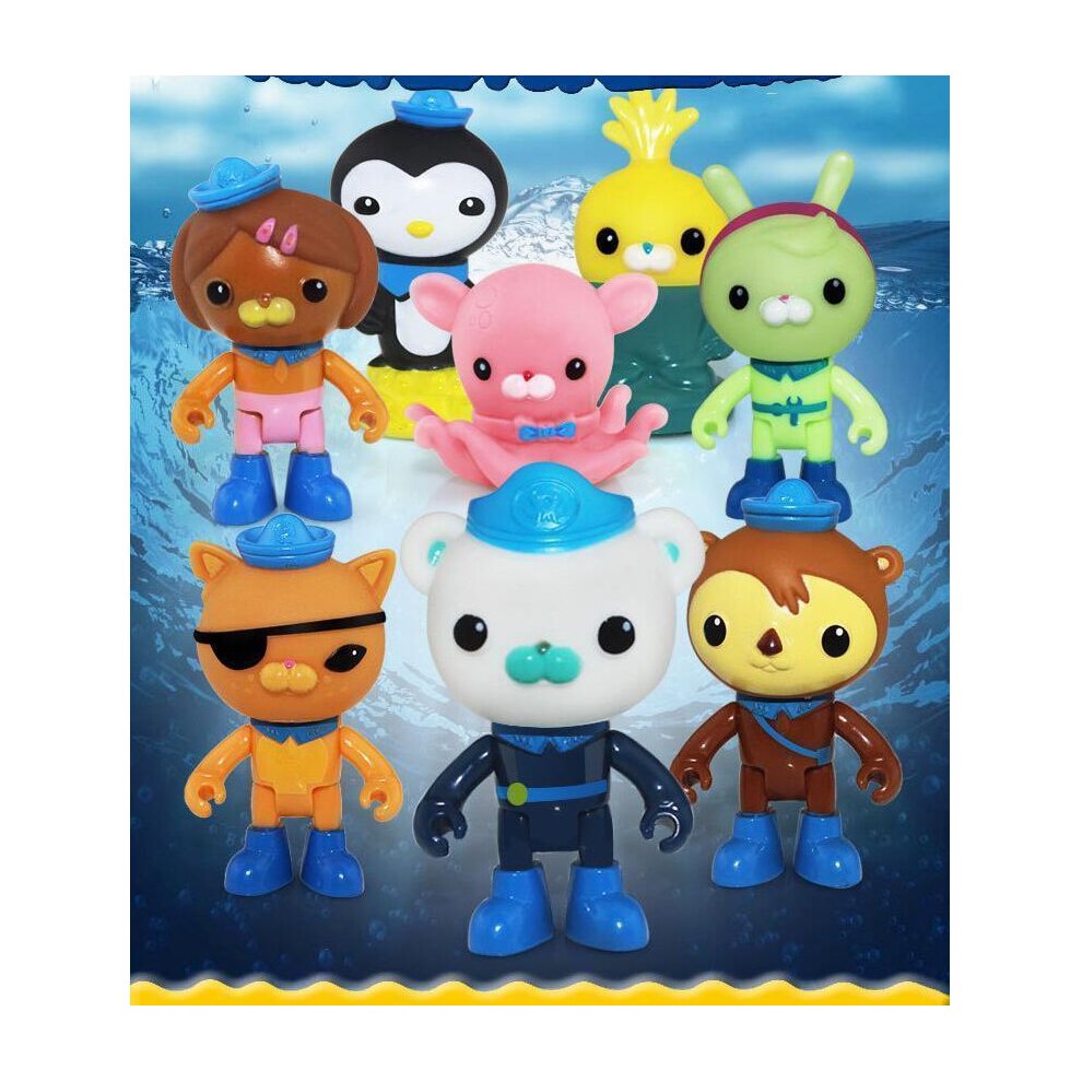 8pcs The Octonauts Action Figures Toys Captain Barnacles Medic Peso Kids Gifts