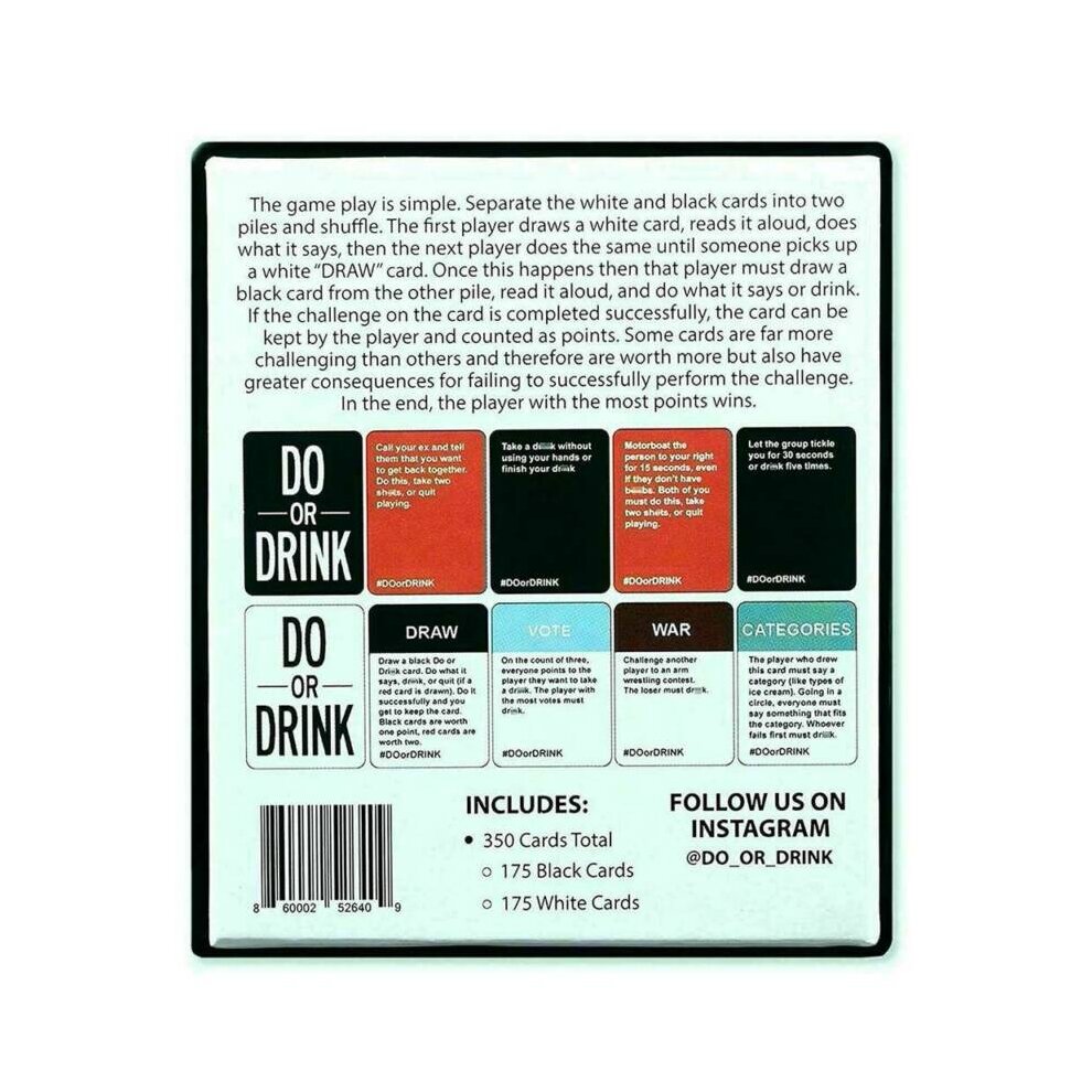 Do or Drink - Drinking Card Games for Adults - Fun & Dirty Party - Dare Shots
