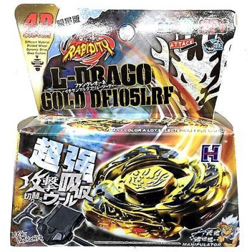 (GOLD L-DRAGO DESTROY) L-DRAGO Gold Beyblade 4d Top Metal Fusion Fight Master New + Laun