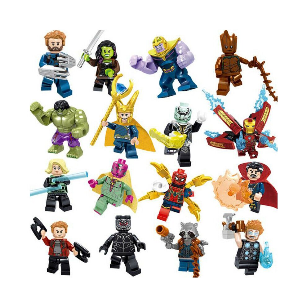 16pc Kid's Avengers Minifigures Compatible With Lego Blocks Mini Figures