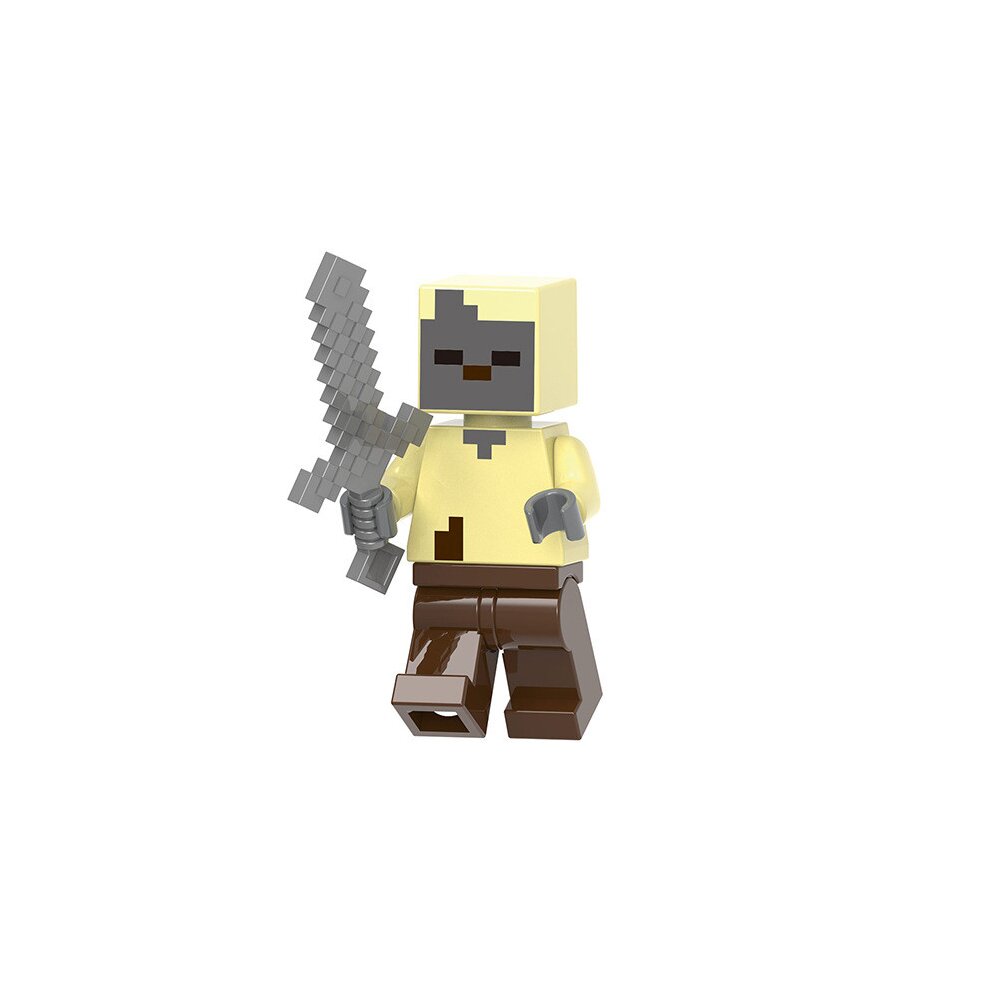 Minecraft Minifigure Building Blocks Villager Huntress Knight Toys Fit Lego Game Character Stitching Action Figures Kits Educational and Collection Display Educational Toy Set 8PCS Pack for Kids Fans as Christmas Surprise Gifts