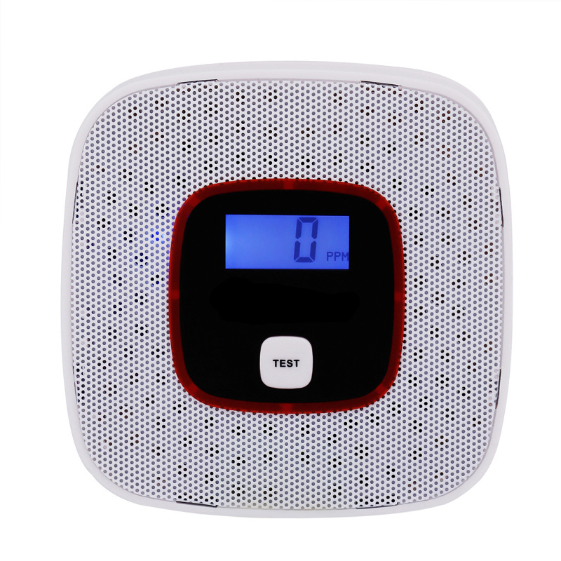 (Black) Carbon Monoxide Alarm Detector Latest EN 50291:2018 Certified, CO Alarm Detector Monitor with Digital Display, Replaceable AA Battery Operated