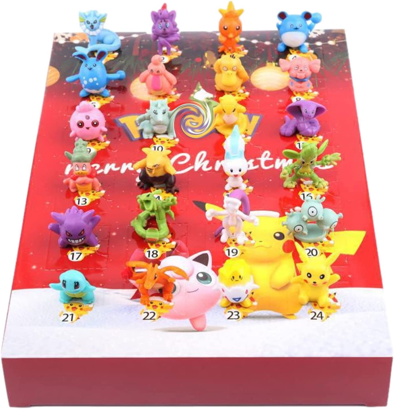 Pokemon Advent Calendar 2023 Countdown Calendar with 24pc Anime Pikachu Figures Cartoon Mini Model Doll Toys Gift Box for Kids Teens Party Favors Supplies