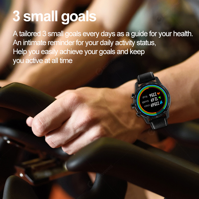 (Grey) Smart Watch Men IP68 Waterproof Smartwatch Stainless Steel Sport Wrist Watch ECG Monitor Fitness Bracelet for Android IOS