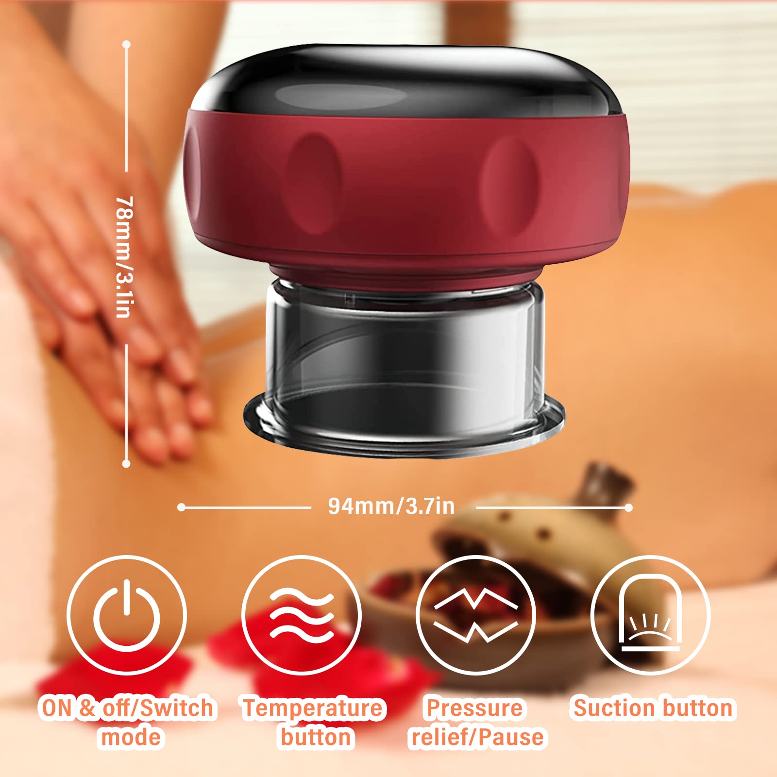 Intelligent Vacuum Cupping Massage Device Electric Heating Scraping Suction Cups