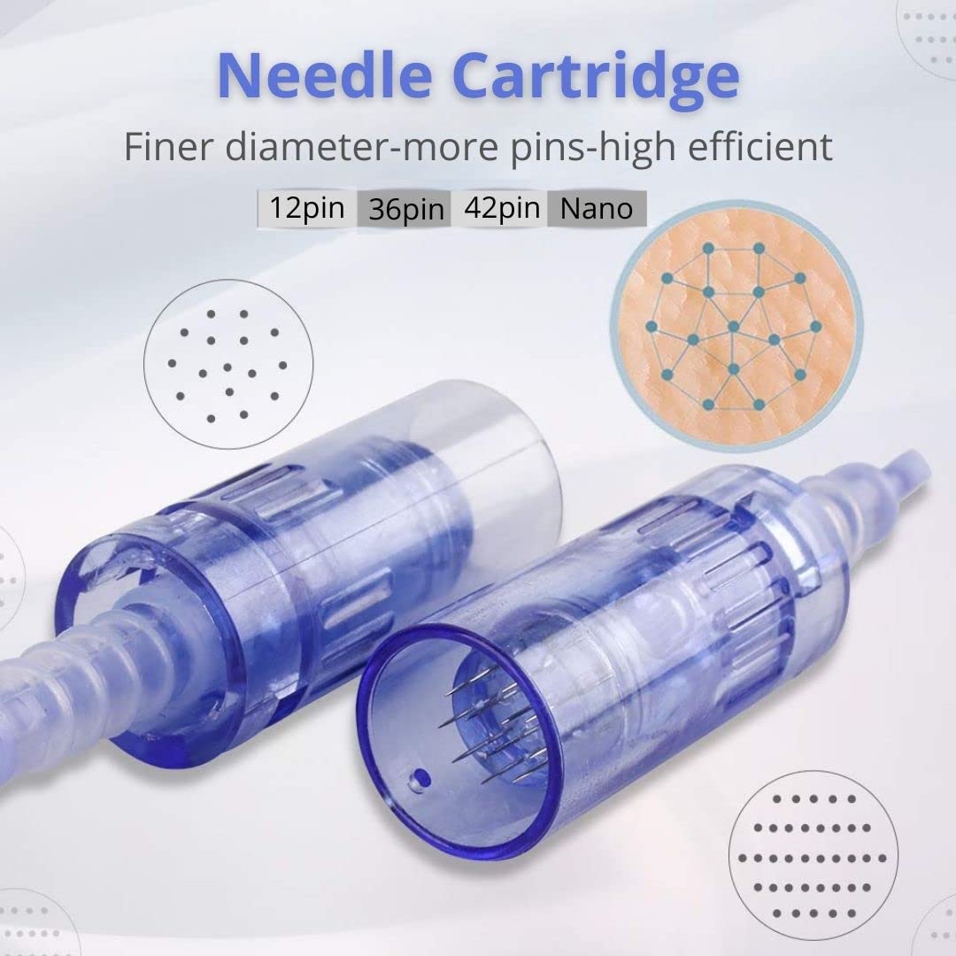 Dr. Pen Ultima A6 Microneedling Pen Dermapen Electric Microneedle Roller Pen Professional Skin Face Body Care Kit for Wrinkle Stretch Marks Scar Hair Loss Treat with 5pcs 12PIN 5pcs 36PIN 5pcs Nano Round Cartridges Needles