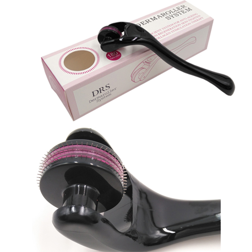 Derma Microneedle Roller 180 Titanium Micro Needles Rollers Mesotherapy Microagulhamento Therapy Skin Care Tool for Face and Body Remove Light Wrinkles Eye Pouches Black Heads Light Pigmentations