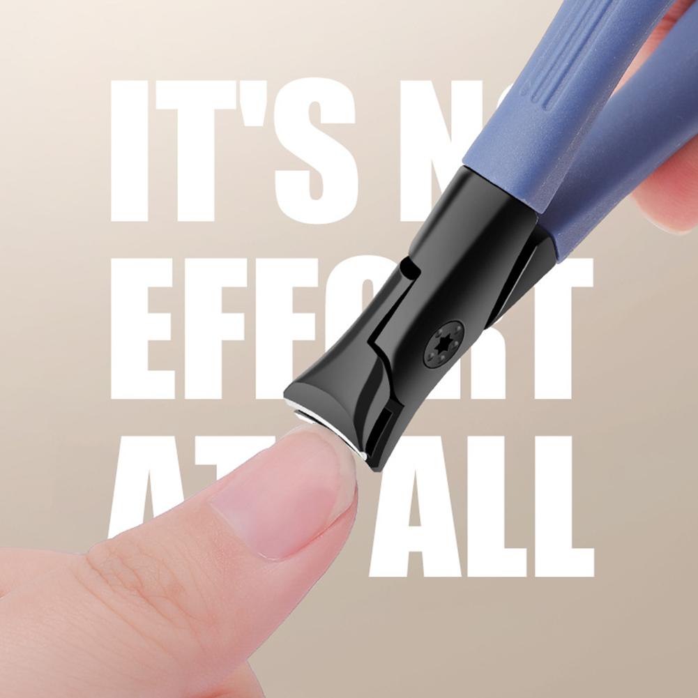 (Blue) Nail Clippers Thick Hard Nail Special Nail Clippers Manicure Fingernail Cutter Toes Nail Clipper Pedicure Tools Anti-splash Large Size Household Tool