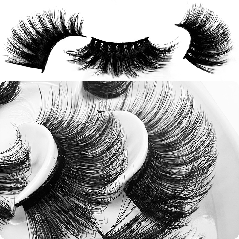 (c700) False Eyelashes Mink Eye Lashes 7 Pairs Extension Makeup Tools Long Wispy Fluffy Thick Natural Curling Party Look