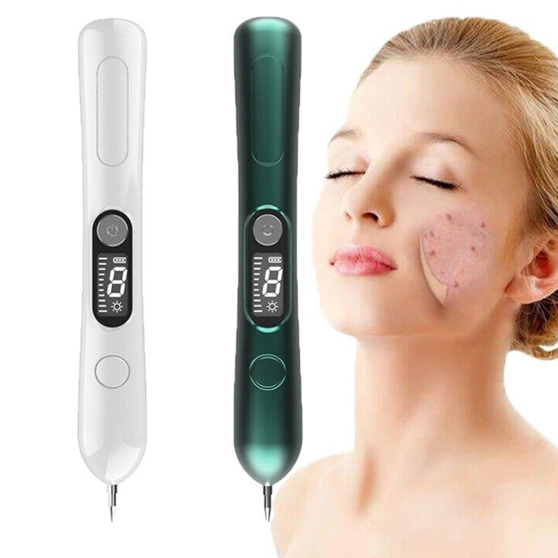 (White) Spot Removal Pen LCD Laser Pen Skin Tag Remover Age Spot Mole Wart Tattoo Freckle Removal Machine Electric Face Skin Care Tools Ideal Gift