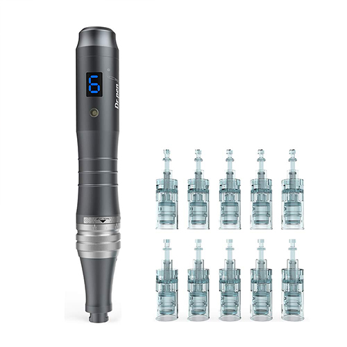 Dr.pen M8 Professional Wireless Nano Needling Treatment Kit Derma Pen Set for Face Serum 6 Speeds with 10pcs Nano Round Cartridges UK Plug