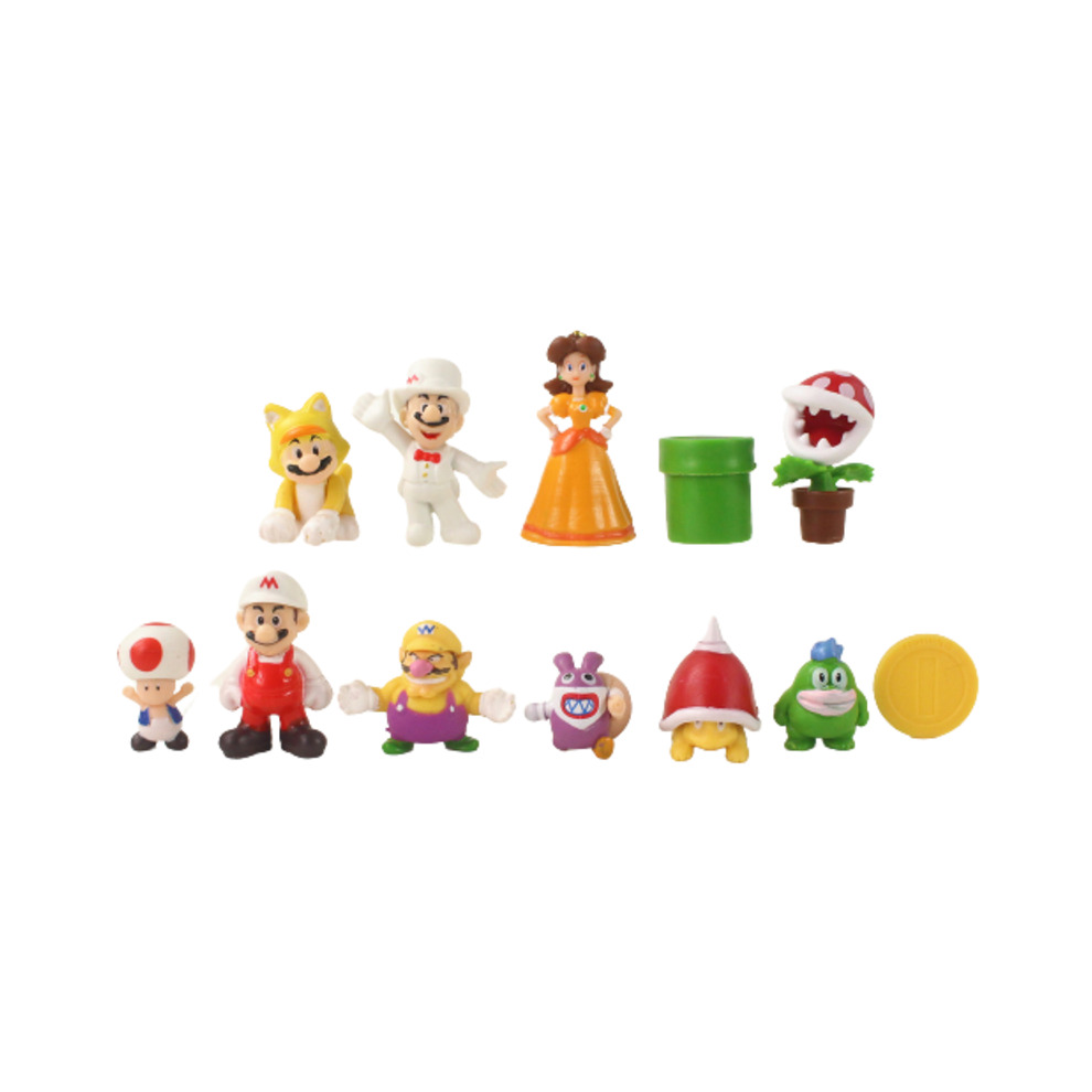 48Pcs Super Mario Bros Action Figures Cartoon Model Toys Kids Fan Gift Decor