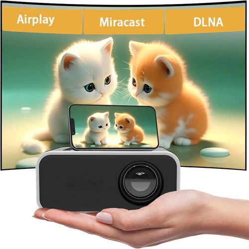 Small Projector Connected to Mobile Phone Portable Suitable for Home High-definition Projection