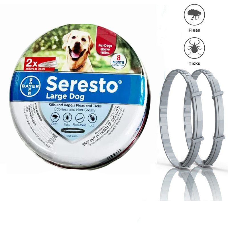 (For Cat 38cm) 2PCS Adjustable Pet Anti Flea Tick Neck Collar For Dogs & Cats Seresto Collar