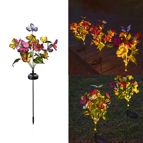 Butterflies Solar Lights Outdoor Garden Stake Lighting LED Lights for Yard Lawn Decorations