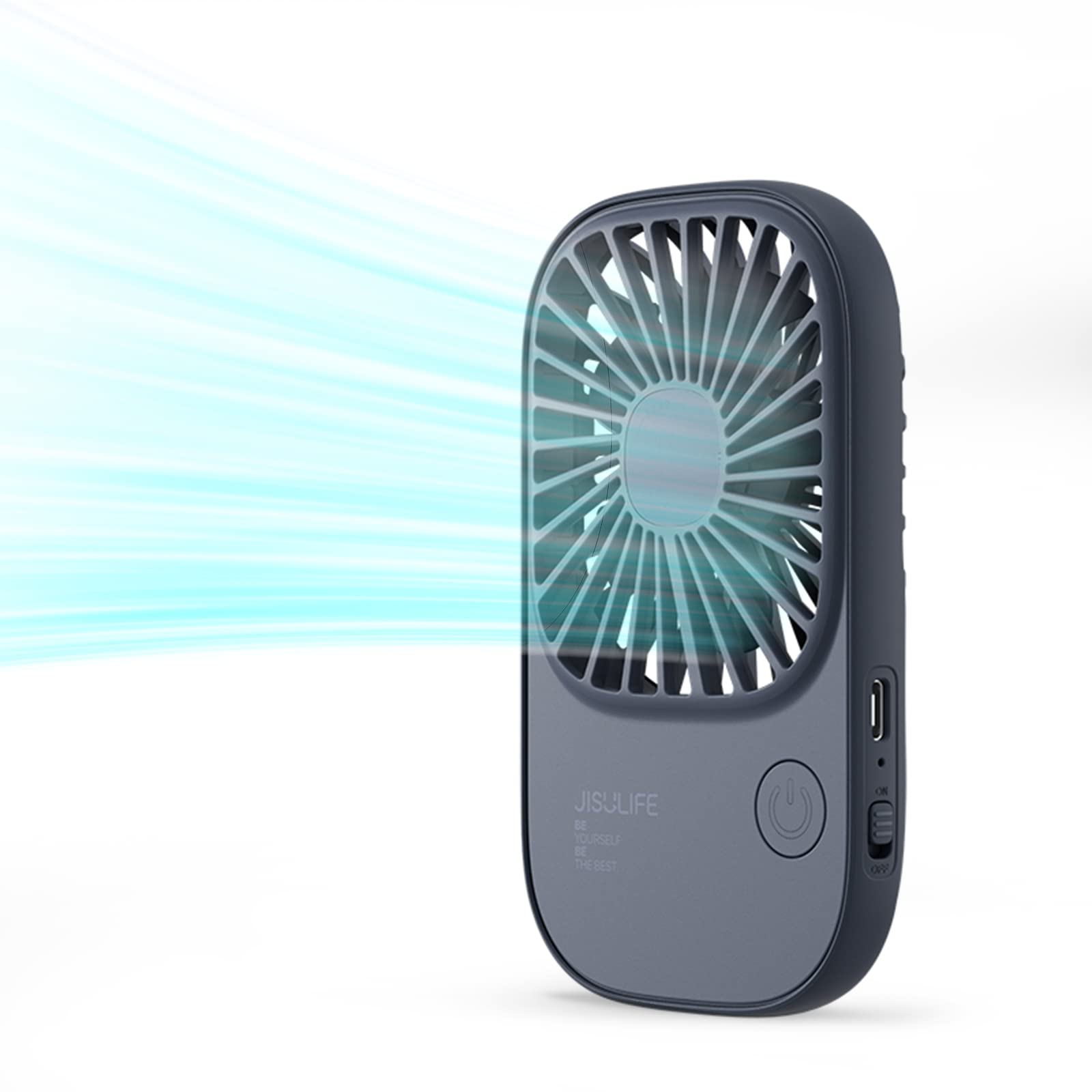 Ultra Slim Portable Hand Mini Fan Battery Operated Eyelash Fan with 3 Speeds