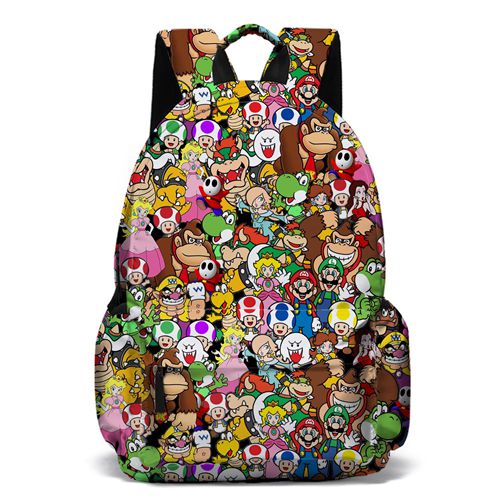 Super Mario Nintendo Backpack For Boys & Girls | Kids Toad Mushroom School Rucksack