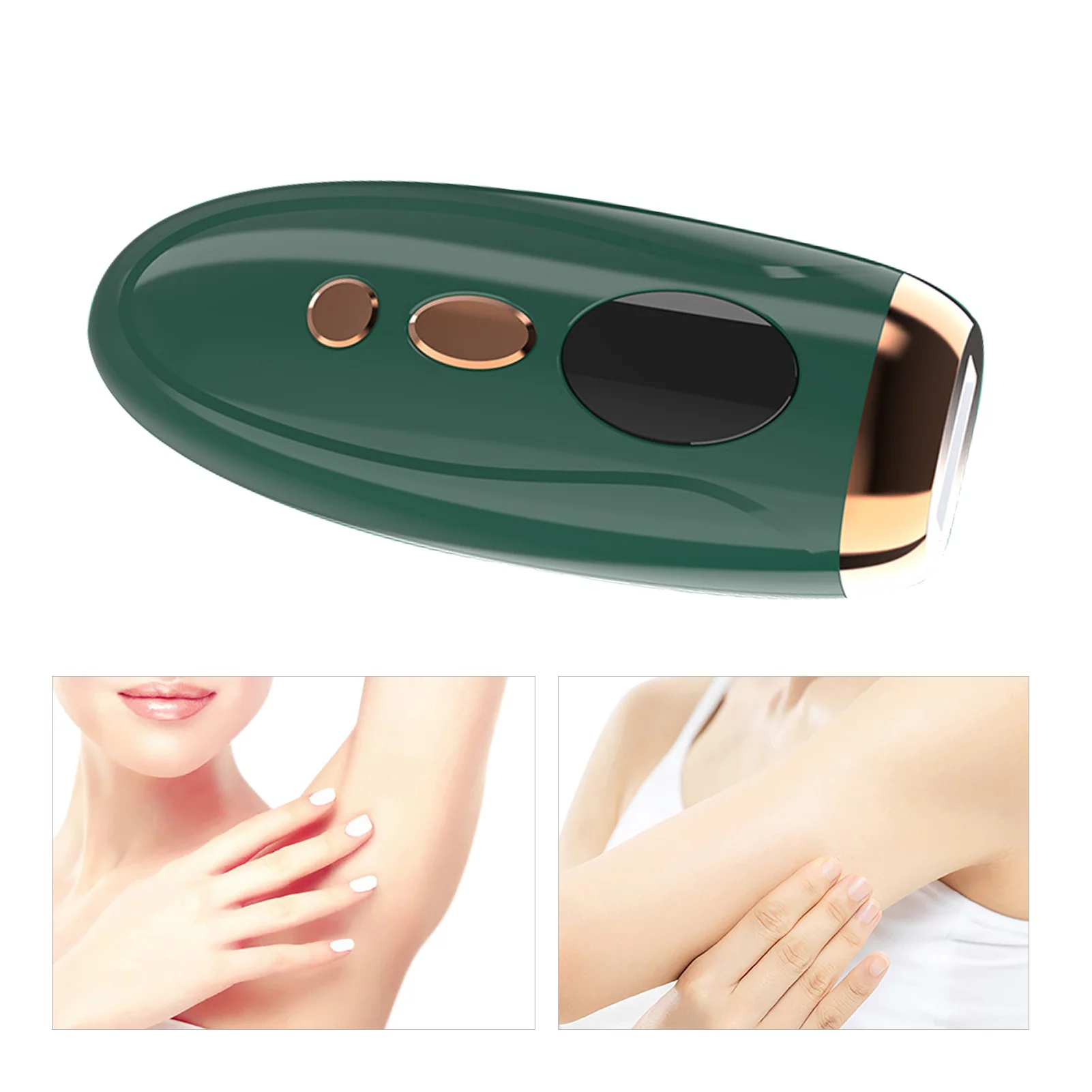 (White) Painless Hair Remover for Women and Man IPL Hair Removal Device with 990,000 Flashes 5 Light Intensity Settings Hair Removal System Wholebody Home Use