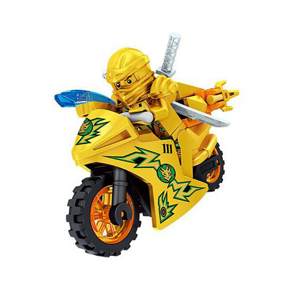 8Pcs Ninjago Motorcycle Minifigures Ninja Mini Figures Fits Blocks Toy