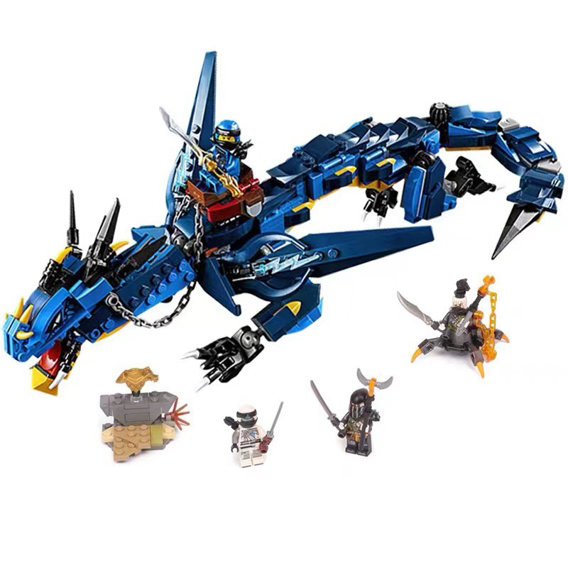 Blitzdrache Building Blocks Assemble Action Figure Lightning Dragon Classic Model Bricks Sets DIY Construction Kid Toys Fit Lego