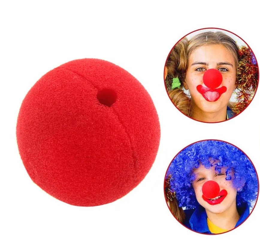 (1 PC) Foam Red Ball Clowns Noses Halloween Party Cosplay Costume Circus Props Festival Make Up DIY Crafts Christmas Costume Party Decoration