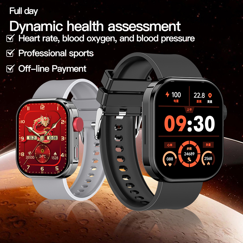 Smartwatch for Men Women 2 Inch Bluetooth Call Smart Watch Outdoor Sport Fitness Tracker Heart Rate Real Time Monitor Waterproof