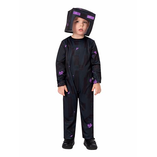 My World Minecraft  Enderman Cosplay Character Suit Kids Halloween Carnival Party Costume