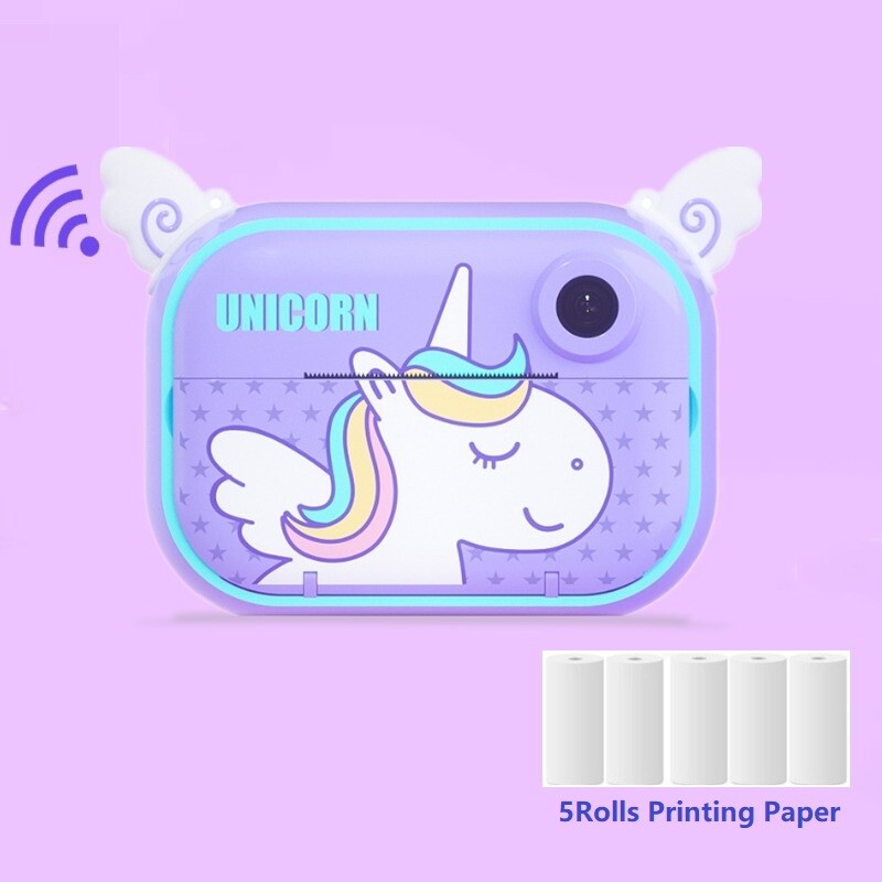 Kids Video Photo Camera Instant Print 1080P 2.4 Childrens Instant Camera Educational Toys For Birthday New Year Girl Boy Gift