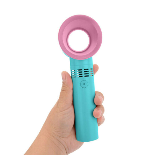 USB Bladeless Fans Portable Hand Held Mini Fans Cooling No Leaf 3 Speed Setting