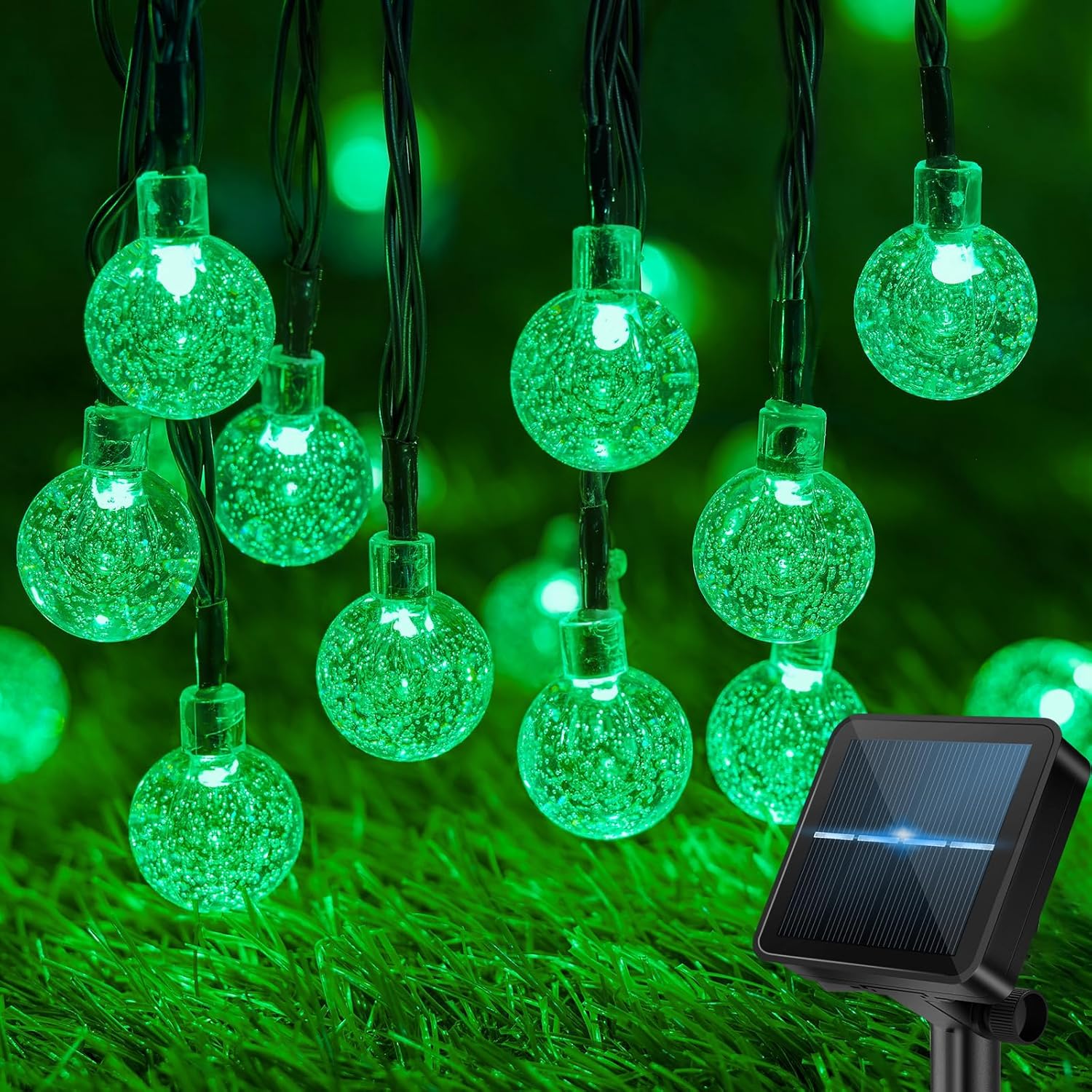 (Purple) 60LED 6M/20FT Solar Lights Outdoor Garden - 8 Modes and 8H Timer Solar String Lights Outside Waterproof for Garden Patio Yard Camping Wedding