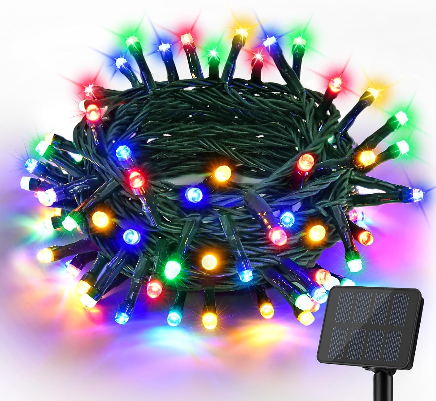 (Warm White) Solar Fairy Lights Outdoor 5M 50 LED Solar Fairy Lights 8 Modes Waterproof String Lights for Garden,Yard,Christmas Tree,Bedroom Indoor/Outside Decorations