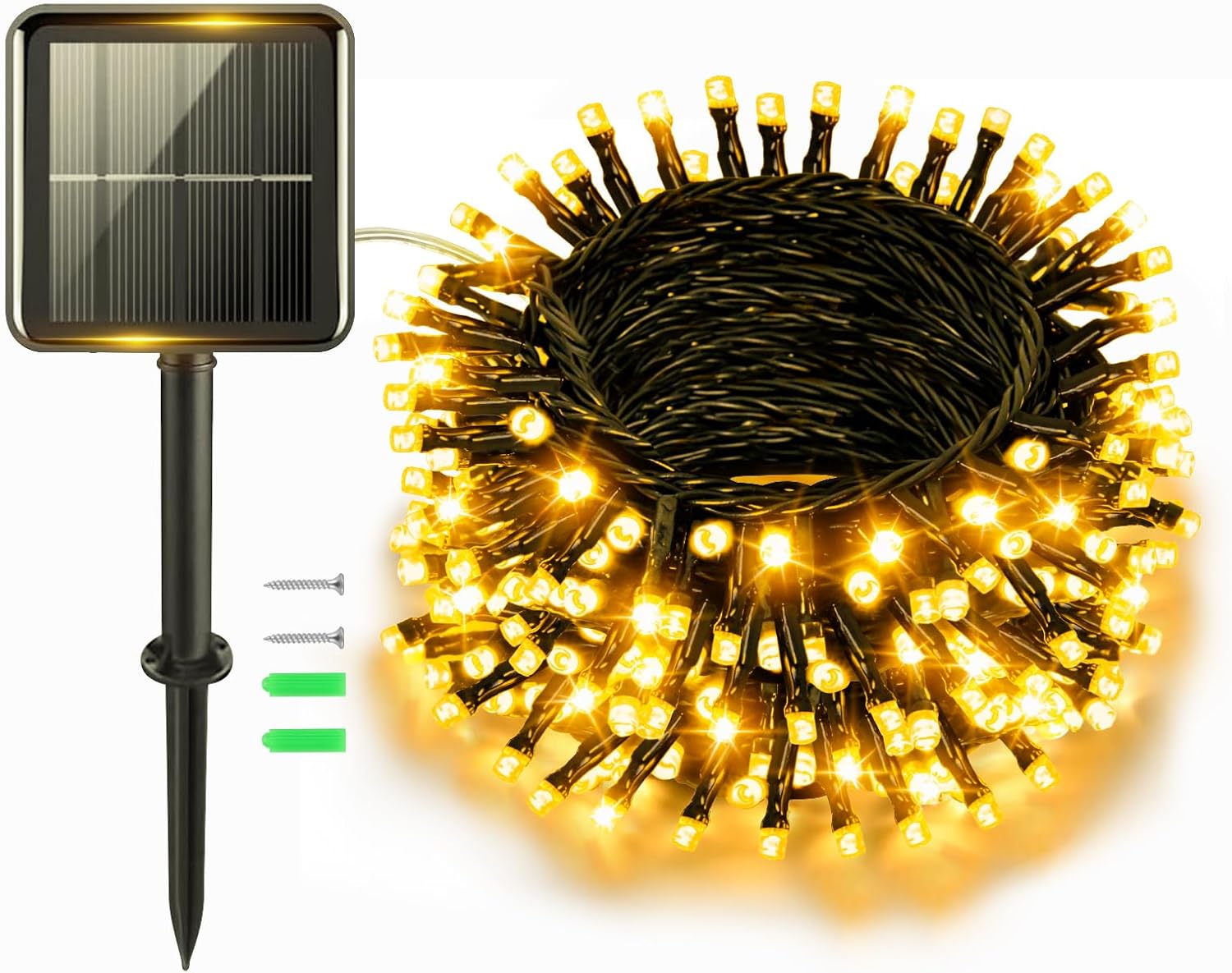 Solar Fairy Lights Outdoor 5M 50 LED Solar Fairy Lights 8 Modes Waterproof String Lights for Garden,Yard,Christmas Tree,Bedroom Indoor/Outside Decorations