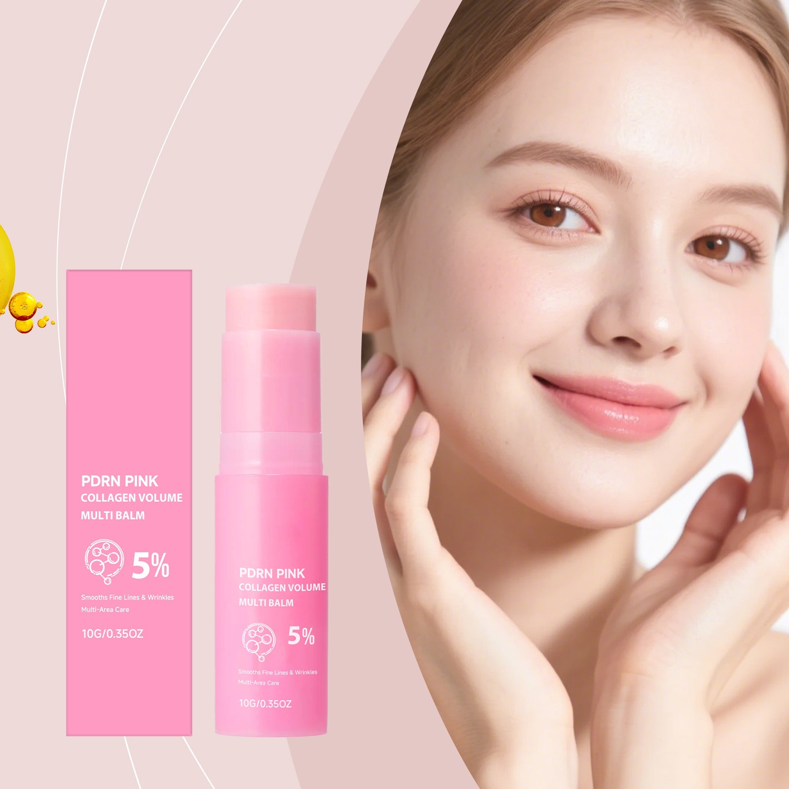 Pink Plumping Multi Effect Moisturizing Stick For Hydrating Softening And Smoothing Dry Facial Skin