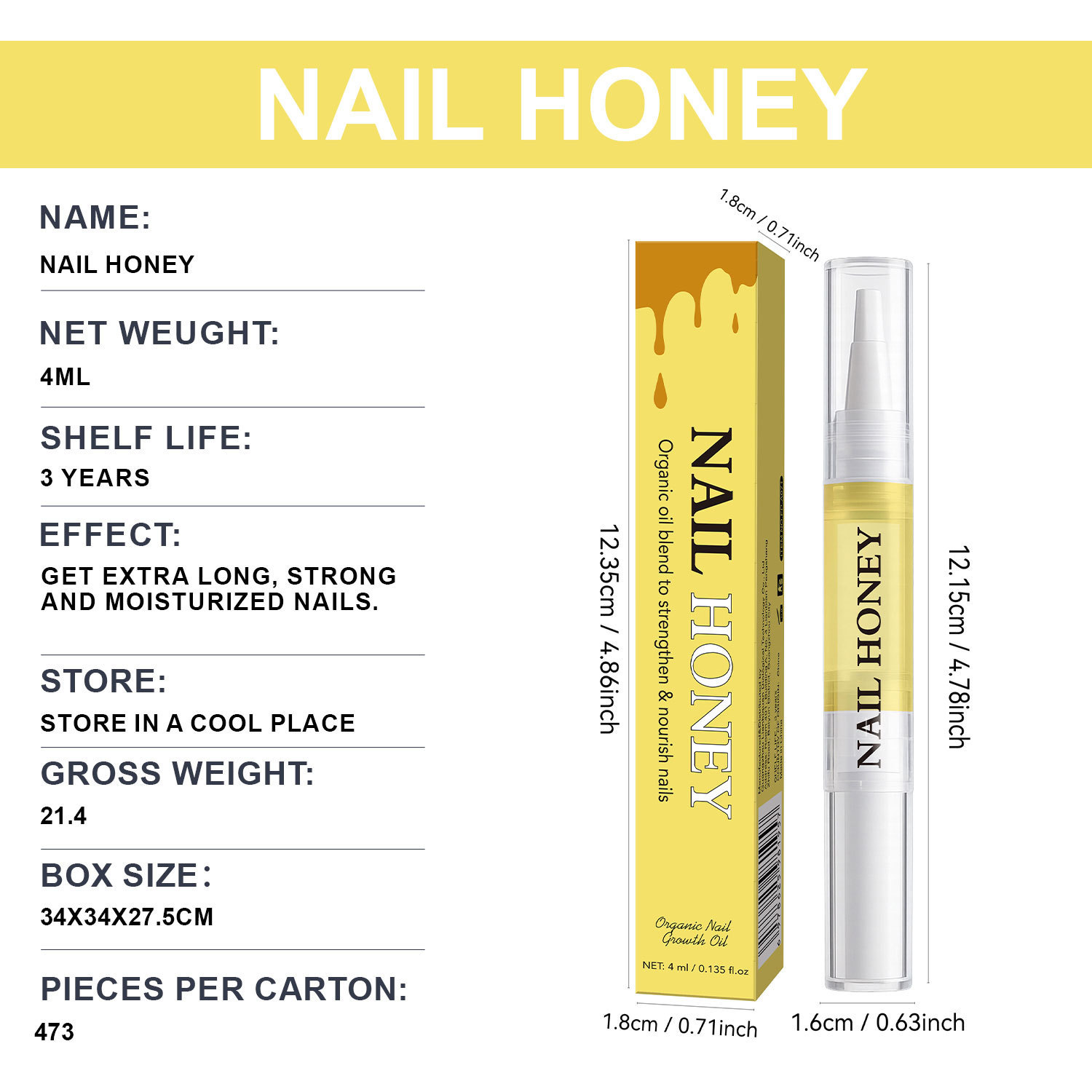 Organic Nail Regeneration Oil Nourishing Repairing Strengthening For Brittle Damaged Nails Daily Cuticle And Nail Care 4ml