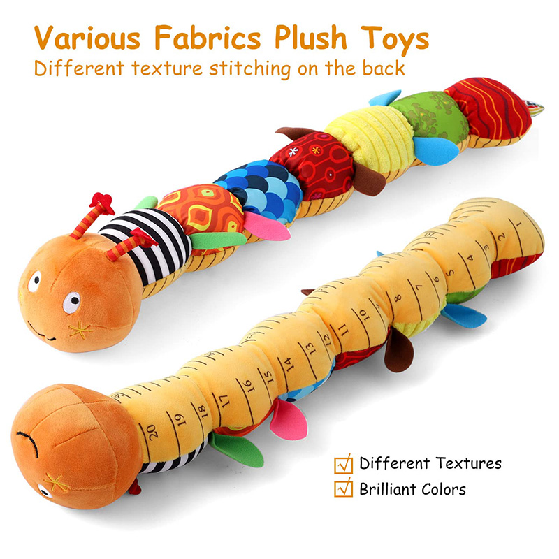 (OR 1012) Baby Rattle Musical Caterpillar Worm Soft Infant Plush Toys  Educational Interactive Sensory Toy for Babies Newborn Toddler Gift