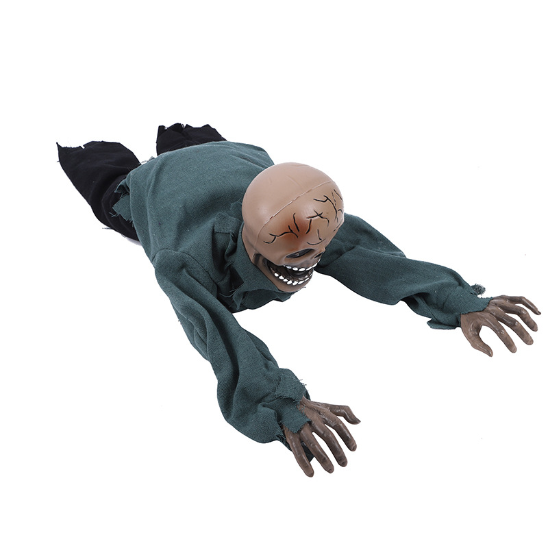 (Crawling Imp) Small Crawling Ghost Bar Decorations Voice Activated Glowing Screaming Haunted House Prank Props For Halloween