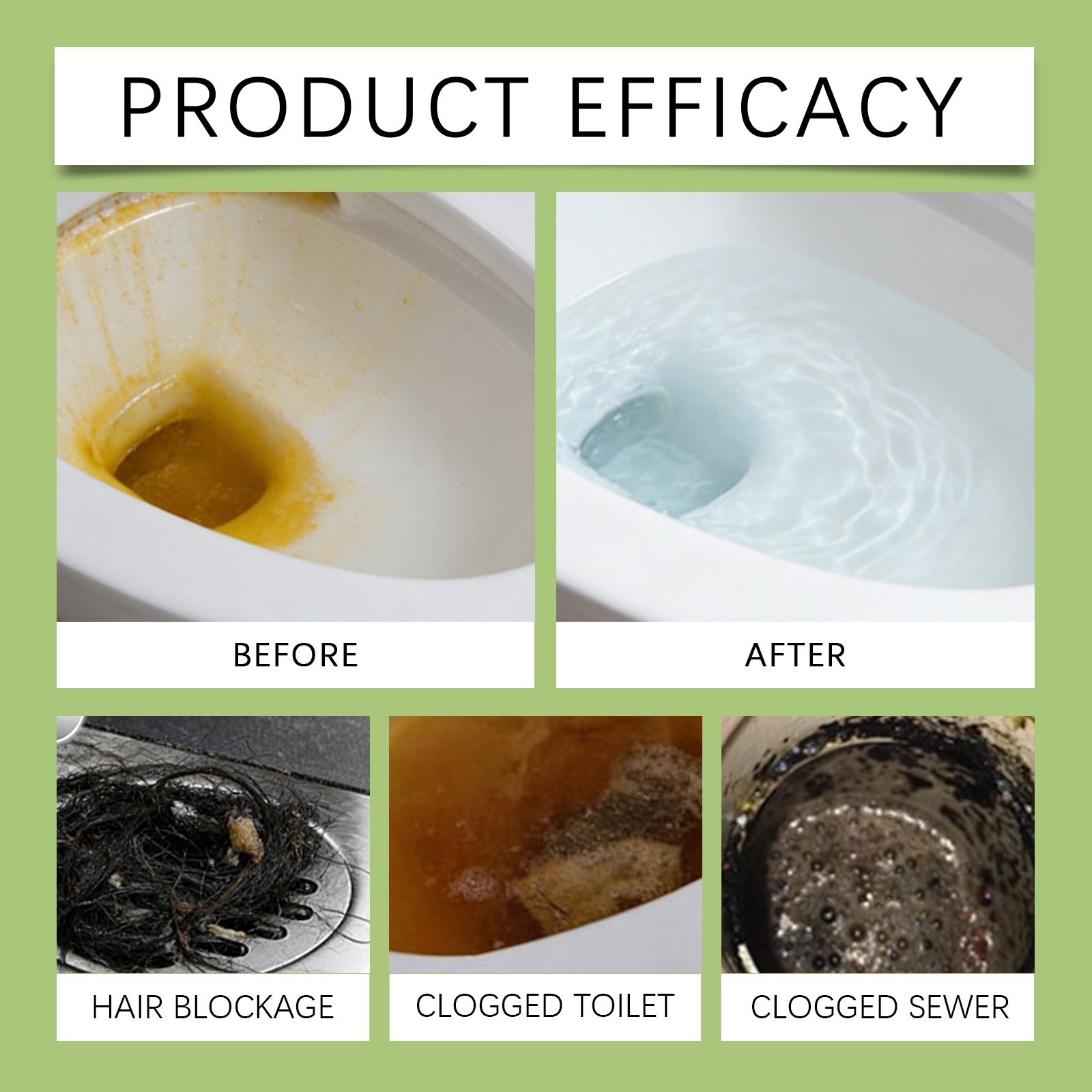 Pipe Dredging Powder Household Multi Functional Cleaning Odor Removal Anti Clog Toilet Kitchen Sewer Drain Pipeline Blockage Prevention