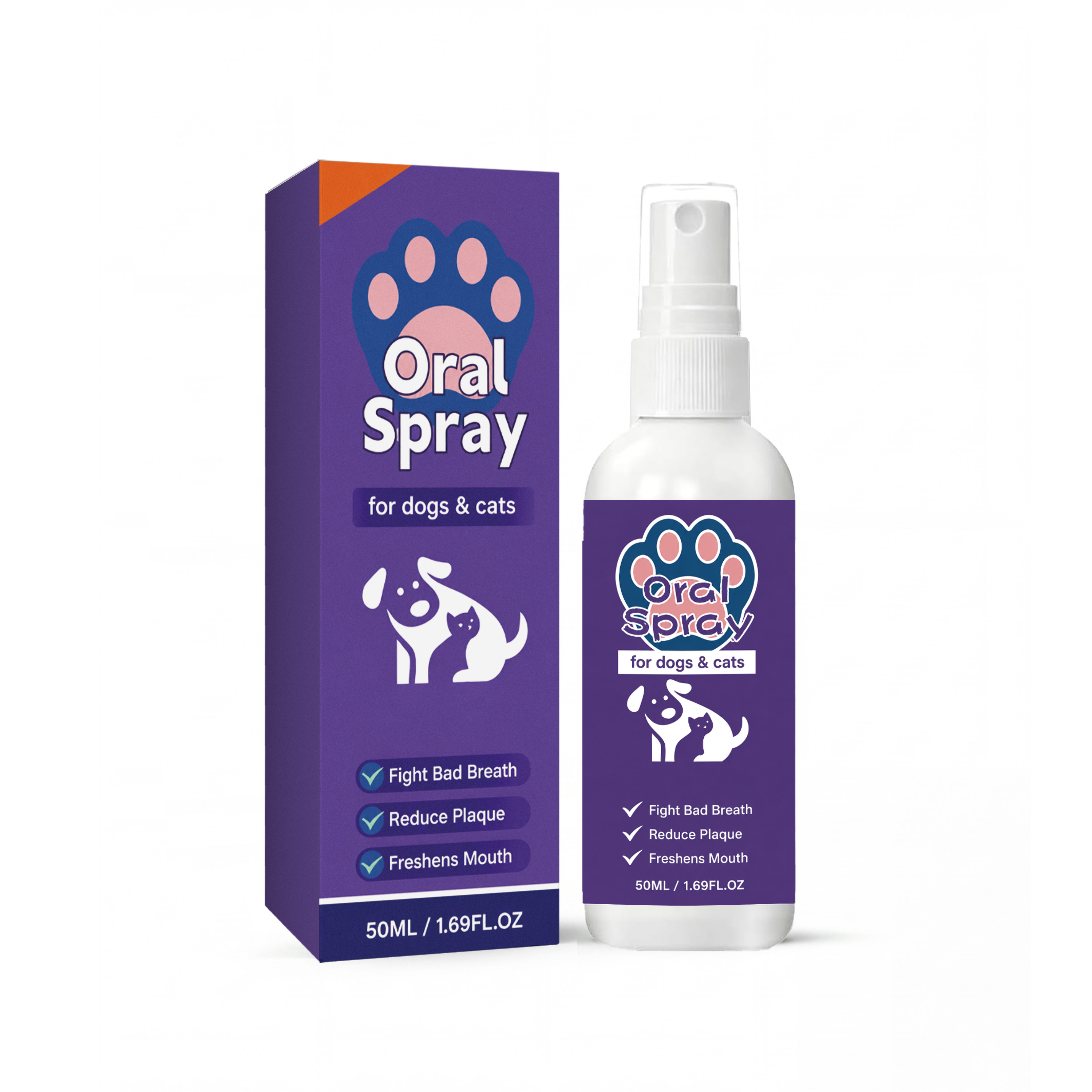 Pet Oral Care Spray Mild Gentle Care Fresh Comfort Clean Breath Daily Oral Maintenance For All Pets