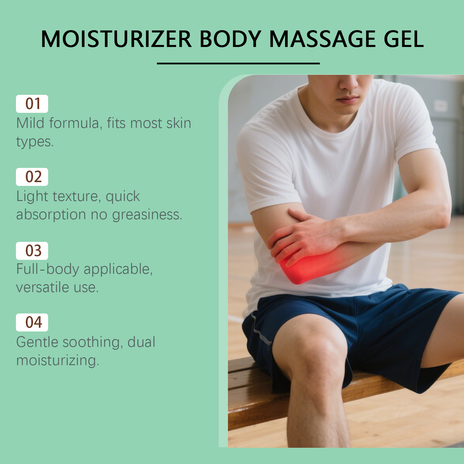 Body Care Gel Gentle Nourish Wrist Knee Joint Smear Massage Daily External Skin Care Cream Soft Protect Tissue Lubricate Relieve Discomfort