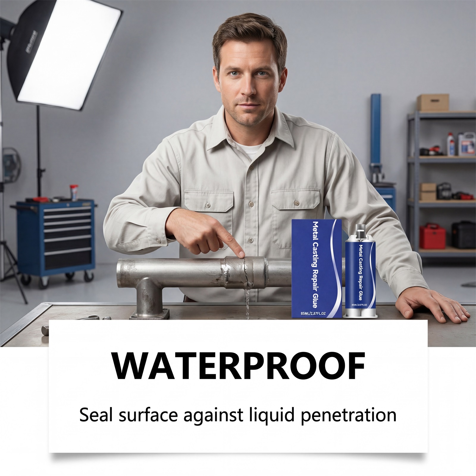 Metal Casting Repair Glue High Temperature Resistant Welding Strong Sealant For Cast Sand Holes Air Pores Crack Fix