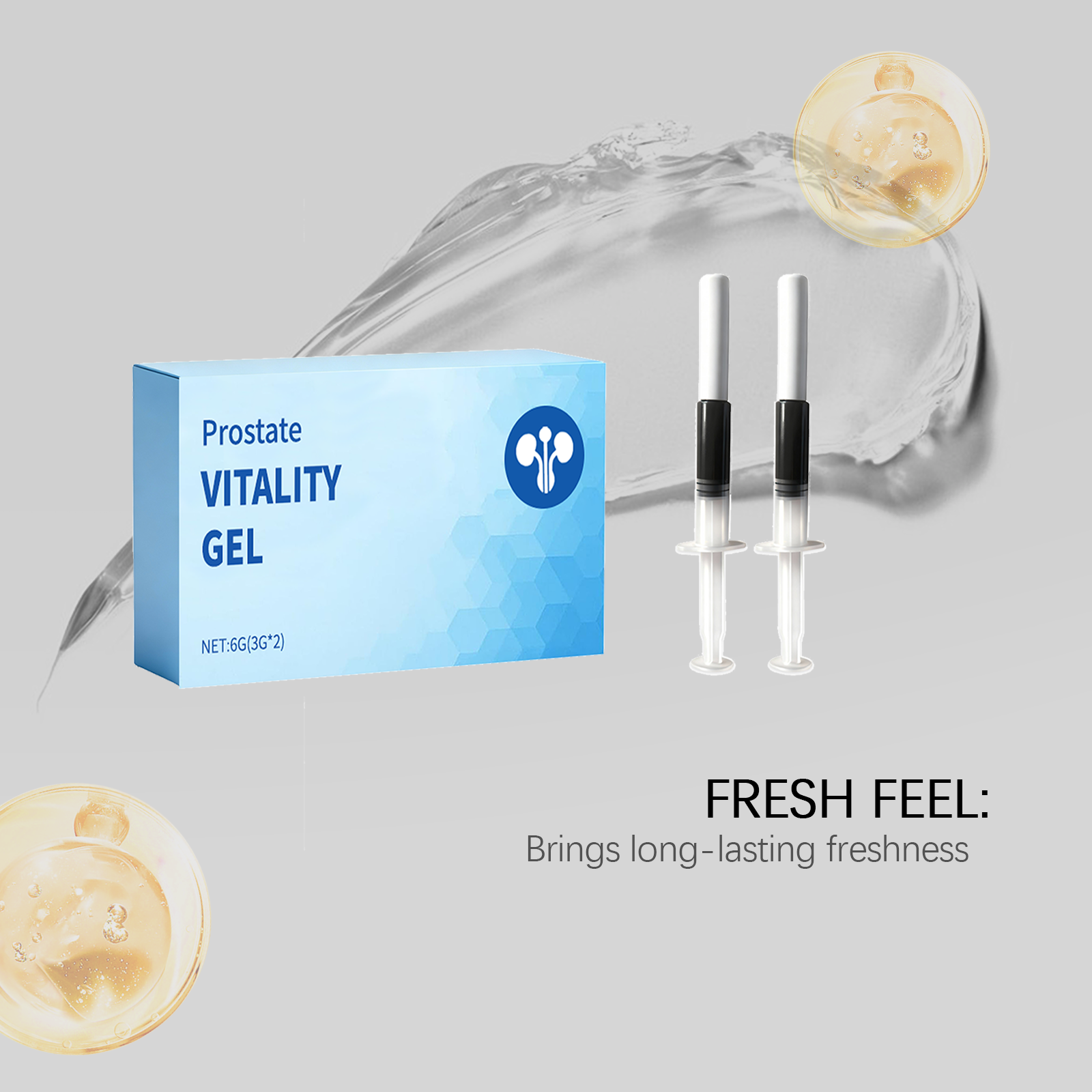 Men Care Gel Comfort Fresh Quick Absorb Mild Moist Convenient Daily Body Massage Treatment