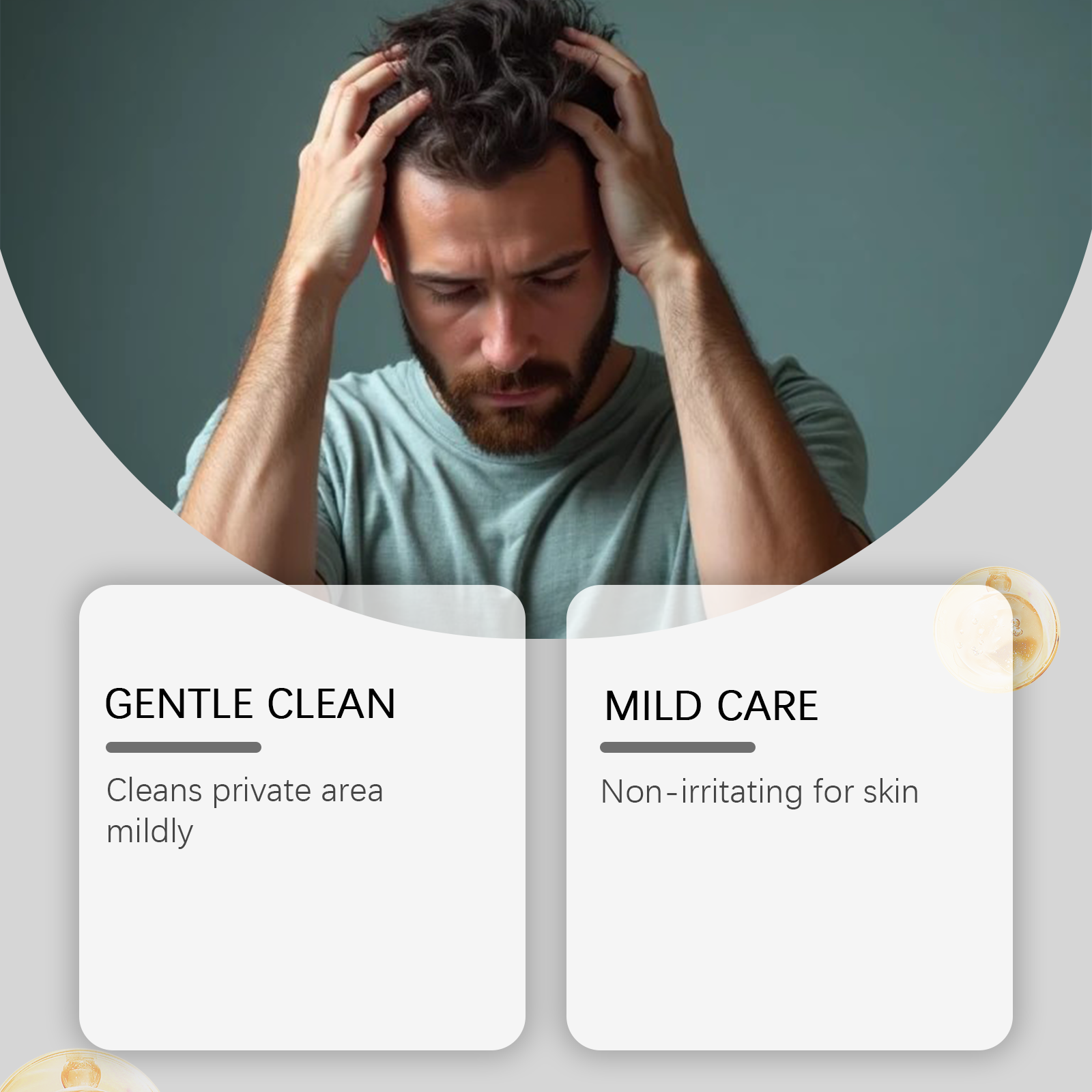 Men Care Gel Comfort Fresh Quick Absorb Mild Moist Convenient Daily Body Massage Treatment