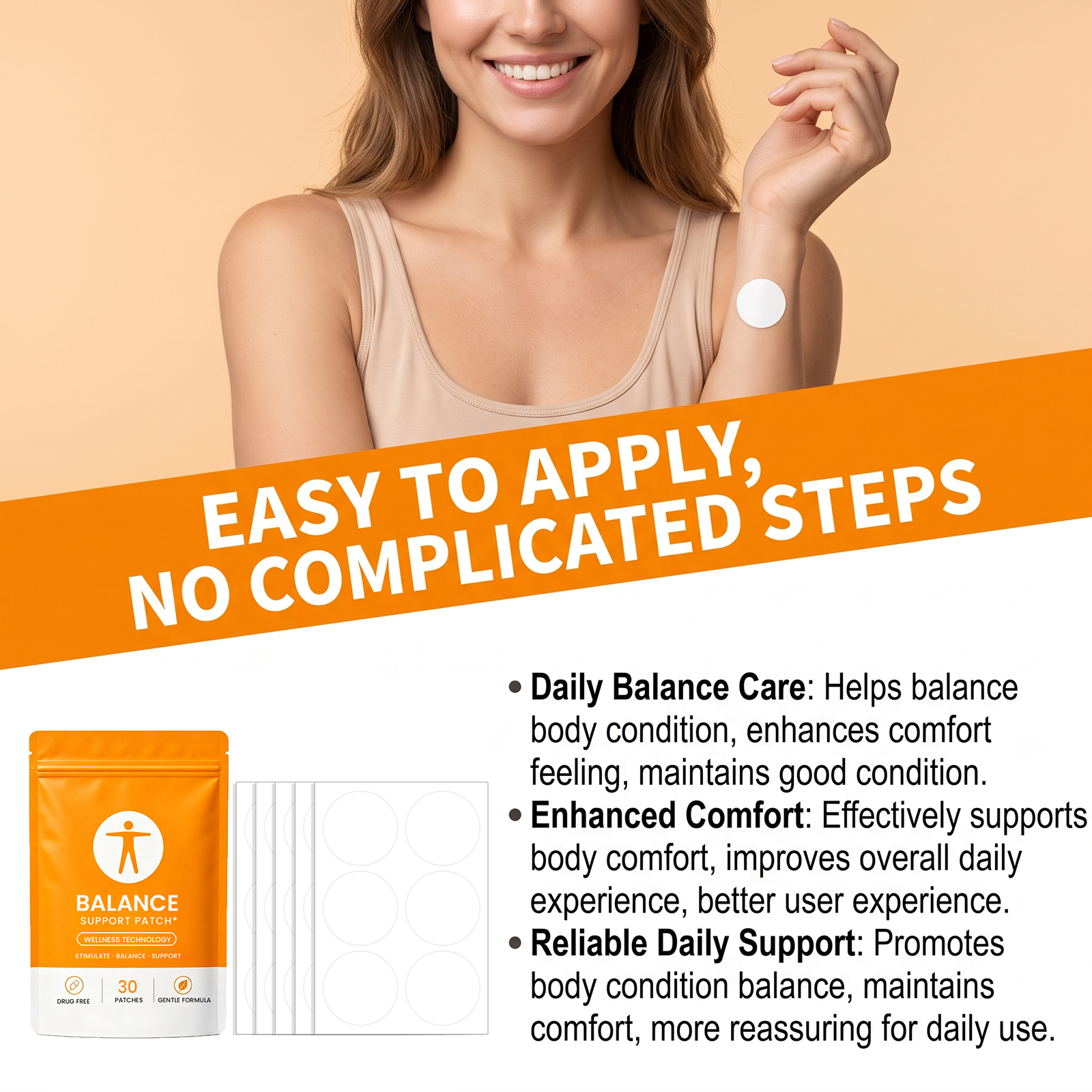 Body Care Patch Mild Nurturing Comfort Conditioning Balanced Thin Close Portable Skin Gentle Soft Smooth