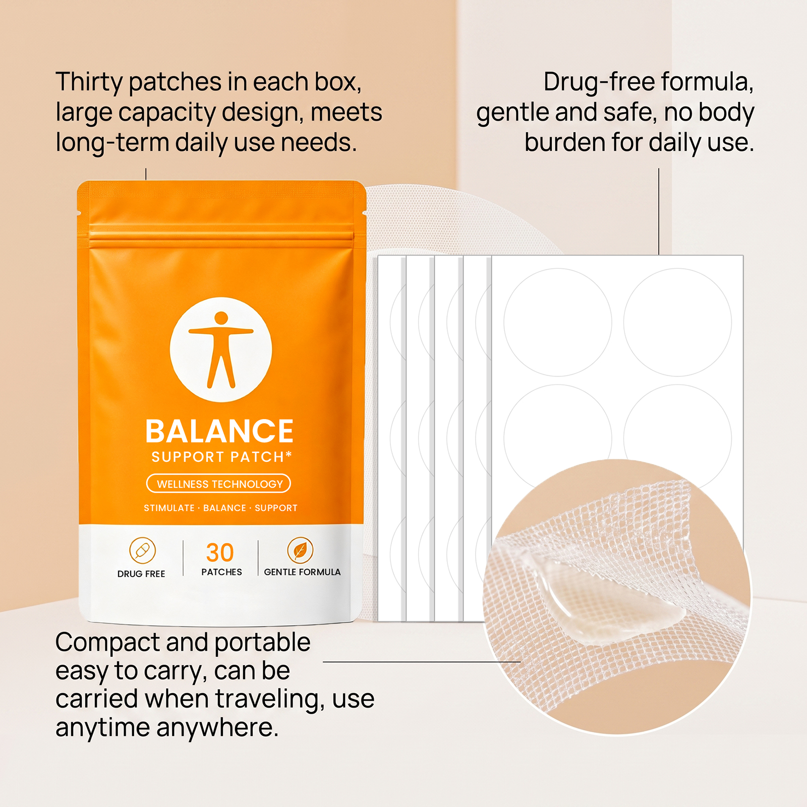 Body Care Patch Mild Nurturing Comfort Conditioning Balanced Thin Close Portable Skin Gentle Soft Smooth