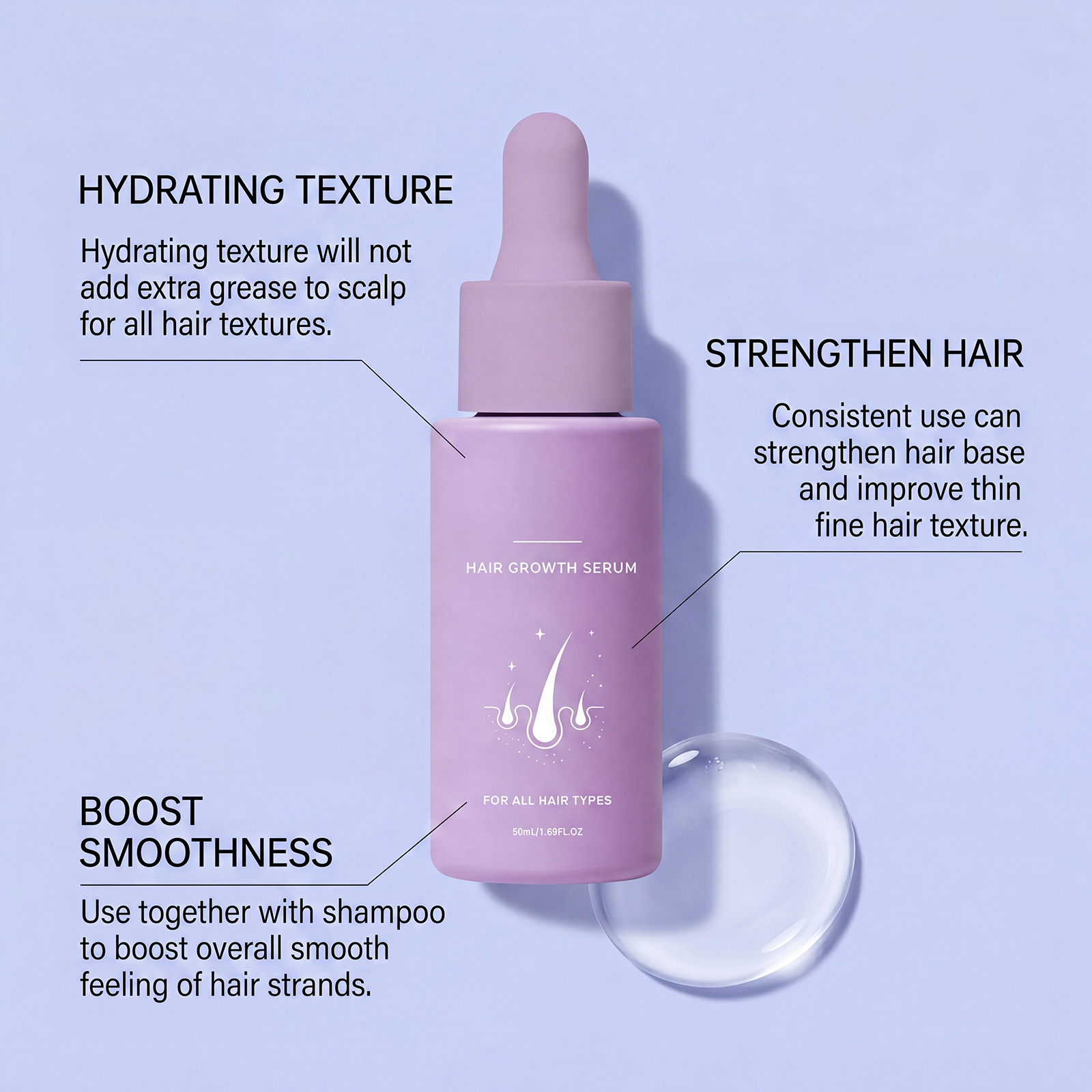 Strengthening Volumizing Hair Care Essence Nourish Scalp Hair Refreshing Non Greasy Popular Cross Border Item